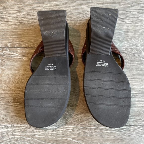 Pesáro leather top toe sandals | Toe strap sandal | Wedge sandal | size 8.5 - Picture 4 of 4